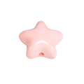 Glanzende roze stervormige harskraal met gat in het midden voor DIY-sieraden en hobby's - Dikke Versie No.1 / Gelakt Ster - Lichtroze
