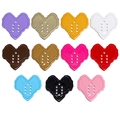 Irregular acrylic heart shaped buttons in vibrant colors for DIY jewelry and crafts - Blank Heart / Random Color