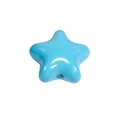 Gepolijste hemelblauwe stervormige harskraal met middengat voor DIY-handwerk sieraden - Dikke Versie No.1 / Gelakt Ster - Donkerblauw