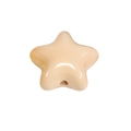 Glanzende crèmegele ster bedeltje van hars met gat voor DIY-sieraden maken - Dikke Versie No.1 / Gelakt Ster - Grapefruit