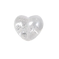 Fonkelende transparante hartvormige hars kraal met zilveren glitters voor DIY sieraden - Dikke Versie No.1 / Transparant Glinster Hart - Wit