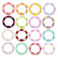 Anneaux à ressort en alliage laqué coloré en multiples combinaisons pour accessoires DIY - Style de Joint de Bambou Peint à la Main (20250522) / Couleur Aléatoire