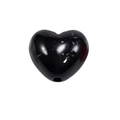 Glanzende zwarte hartvormige harskraal met zilveren glitter voor DIY sieraden maken - Dikke Versie No.1 / Transparant Glinster Hart - Zwart