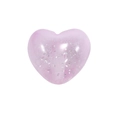Glimmende paarse hars hart bedeltje met zilveren glitters voor DIY creaties - Dikke Versie No.1 / Transparant Glinster Hart - Paars