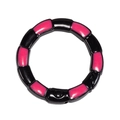 Pink and black round spring ring buckle made of alloy with glossy painted finish - Hand Painted Bamboo Joint Style (20250522) / Black