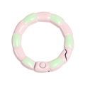 Anneau à ressort rose à motif bambou vert pour porte-clés et bijoux DIY - Style de Joint de Bambou Peint à la Main (20250522) / Rose Clair