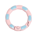 Fermoir anneau à ressort en alliage style bambou rose et bleu pour porte-clés DIY - Style de Joint de Bambou Peint à la Main (20250522) / Rose Clair