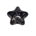 Transparante zwarte ster kralen van hars met zilveren glitter voor DIY sieraden - Dikke Versie No.1 / Tweekleurige Glinster Ster - Zwart