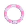 Connecteur de cerceau hula hoop intelligent violet et rose avec bouton de réglage - Style de Joint de Bambou Peint à la Main (20250522) / Mauve Clair