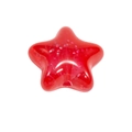 Rode ster kraal van hars met glitters voor DIY sieraden en creatieve knutselprojecten - Dikke Versie No.1 / Tweekleurige Glinster Ster - Rood