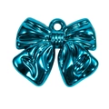 DIY-strikvormige hanger met blauwe metallic spiegelafwerking en een ophangoogje - Metalic Blauw
