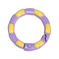 Fermoir anneau à ressort bicolore violet et jaune avec finition laquée brillante - Style de Joint de Bambou Peint à la Main (20250522) / Mauve Clair