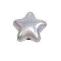 Irriserende stervormige harskraal met parelcoating en gat voor DIY-handwerkprojecten - Dikke Versie No.1 / Parelmoer Grijs