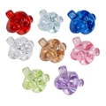 Set di perle in acrilico a forma di nodo per gioielli fai-da-te in 8 colori vivaci - Perlina a nodo / Trasparente Colore Casuale
