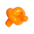 Perla nodo in acrilico arancione lucido per gioielli fai da te e accessori portachiavi - Perlina a nodo / Arancione