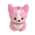 Rosafarbener und weißer Acryl-Corgi-Anhänger mit glänzendem Finish für DIY-Bastelarbeiten - Rosa