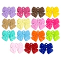 Colorful acrylic bow pendants with hanging holes in fifteen assorted vibrant colors - Lacquered - Random Color