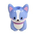 3D acrylic puppy dog bead in light blue and white for DIY craft phone charms - Blue
