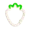 Cute strawberry shaped spring ring clasp with purple polka dots for DIY keychains - Strawberry / Off White