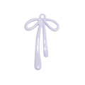 Light purple bow-knot pendant with metal ring for DIY jewelry making and keychains - Mini Bowknot Necklace / Purple