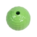 Single vibrant green textured acrylic round bead with center hole for DIY jewelry making - Green
