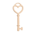 Creamy beige heart-shaped alloy key pendant with a glossy finish for DIY jewelry crafts - Key / Grapefruit