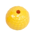 Vibrant yellow acrylic bead with textured dimples for DIY jewelry and crafts - Yellow