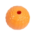 Vibrant orange acrylic bead with realistic citrus peel texture for DIY jewelry making - Orange