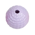 Lavender acrylic beaded ball with spiral texture for DIY necklace and bracelet making - Purple