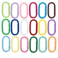 Moschettoni ovali in 18 colori pastello con chiusura a molla per portachiavi fai-da-te - Colore Casuale