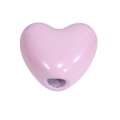 Lavendelfarbene herzförmige Perle mit glatter Oberfläche und Loch für DIY-Schmuck - Puffy Herz / Hellviolett
