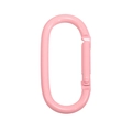 Moschettone ovale rosa opaco in metallo verniciato per accessori portachiavi fai-da-te - Rosa Chiaro