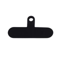 Schwarze universelle Handy-Lanyard-Lasche mit verstärktem kreisförmigem Metallringloch - Handy-Gurteinlage / Schwarz