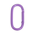 Moschettone ovale in alluminio laccato viola con molla per portachiavi e accessori DIY - Viola Chiaro