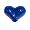Polierte dunkelblaue Herzperle mit Mittelloch für DIY-Schmuck und Bastelarbeiten - Herz / Saphirblau