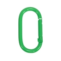 Moschettone ovale verde vivace opaco con chiusura a molla per portachiavi DIY - Verde Smeraldo