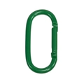 Moschettone ovale verde con anello a molla in colori vivaci per portachiavi DIY - Verde Scuro