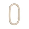 Moschettone ovale beige opaco con chiusura a molla per portachiavi e accessori fai da te - Color Tè al Latte