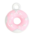 Rosa Donut-Herzperle aus glänzendem Harz mit weißem Guss für DIY-Schmuck - Donut / Rosa