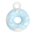 Hellblauer Donut-Anhänger mit Glasur und weißen Streuseln für DIY-Schmuckherstellung - Donut / Blau