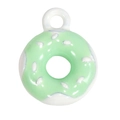 Hellgrüner Donut-Anhänger mit weißen Punkten für DIY-Schmuck und Schlüsselanhänger - Donut / Grün