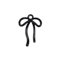 DIY black bowknot alloy charm pendant with polished finish and top ring for jewelry - Tiny Bowknot / Black