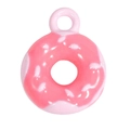 Rosa Erdbeer-Donut-Herz Anhänger DIY-Schmuckzubehör mit weißen Punkten Musterung - Donut / Rosenrot
