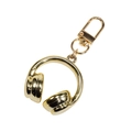 Porte-clés en acrylique doré en forme de casque audio avec finition métallique - Or Métallisé