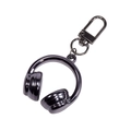 Porte-clés casque audio cool noir gunmetal pour sacs à dos et accessoires mode - Noir Fusil Métallisé