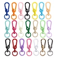Colorful 8-shape spring snap hook keychains for DIY bags and accessories in multi-color finish - Random Color