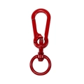 Bright red swivel lobster clasp made of painted metal for DIY bags and keychains - Red
