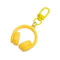 Porte-clés casque en acrylique jaune vif avec un fermoir mousqueton résistant - Laqué - Jaune