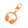 Porte-clés créatif en forme de casque orange avec crochet en métal pour sacs - Peint - Orange