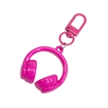 Porte-clés casque en acrylique rose vif avec fermoir mousqueton pour sacs et clés - Peint - Rose Rouge